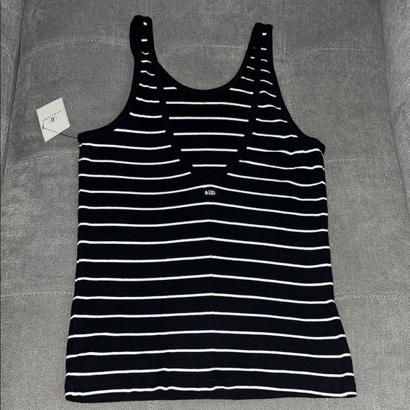 Volcom Black and White Striped Tank Top - Picture 6 of 10